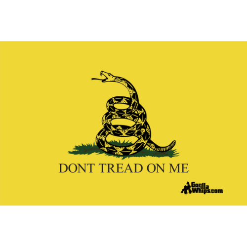 Don't Tread on Me Gadsden 2x3 Grommet Whip Flag Double Layer