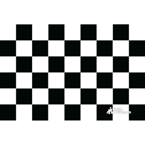 Black Checkered 12x18 Grommet Whip Flag