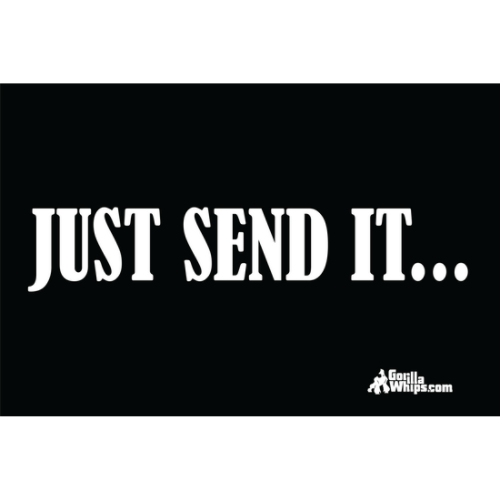 Just Send It Black 3x5 Grommet Whip Flag