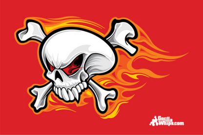 Flying Skull 2x3Grommet Whip Flag