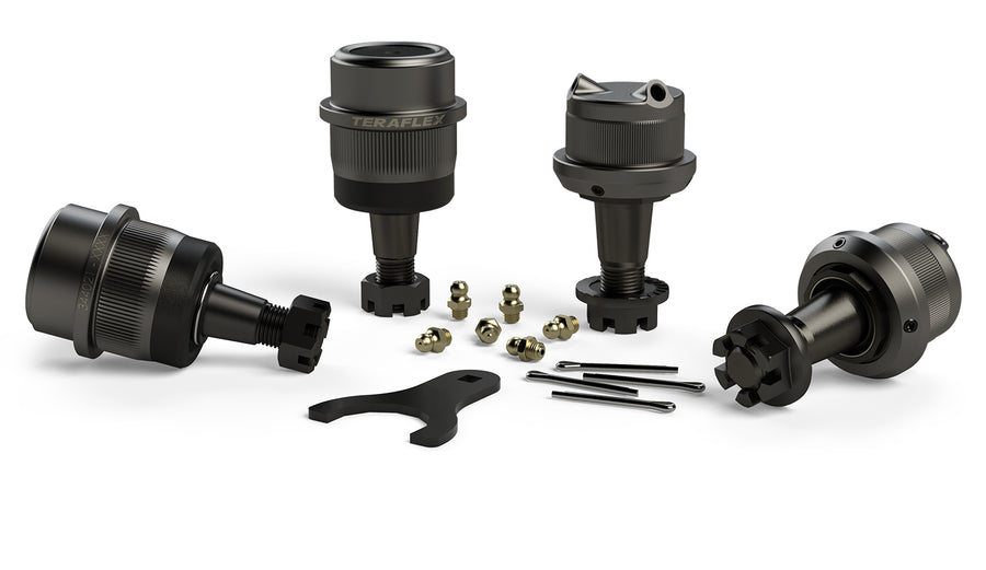 97-06 Jeep Wrangler TJ Dana 30/44 HD Ball Joint Kit w/ Knurl 2 Upper & 2 Lower TeraFlex