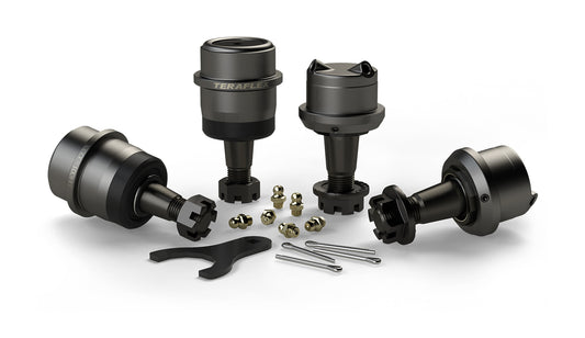 97-06 Jeep Wrangler TJ Dana 30/44 HD Ball Joint Kit w/out Knurl 2 Upper & 2 Lower TeraFlex