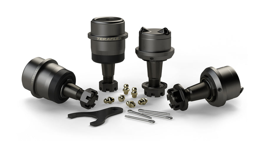 97-06 Jeep Wrangler TJ Dana 30/44 HD Ball Joint Kit w/out Knurl 2 Upper & 2 Lower TeraFlex