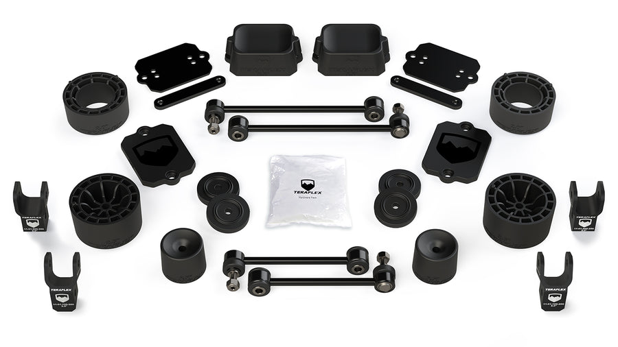 18-Up Wrangler JL 2 Door Sport/Sahara 2.5 Inch Performance Spacer Lift Kit & Shock Extensions TeraFlex