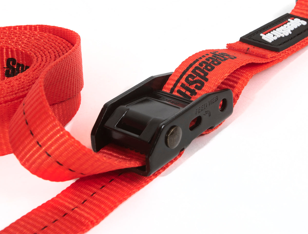 1 Inch x 10' Cam-Lock Tie Down with Snap S-Hooks and Soft-Tie 2 Pack SpeedStrap