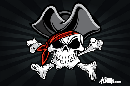 Pirate Skull Flag 12x18 Grommet Whip Flag