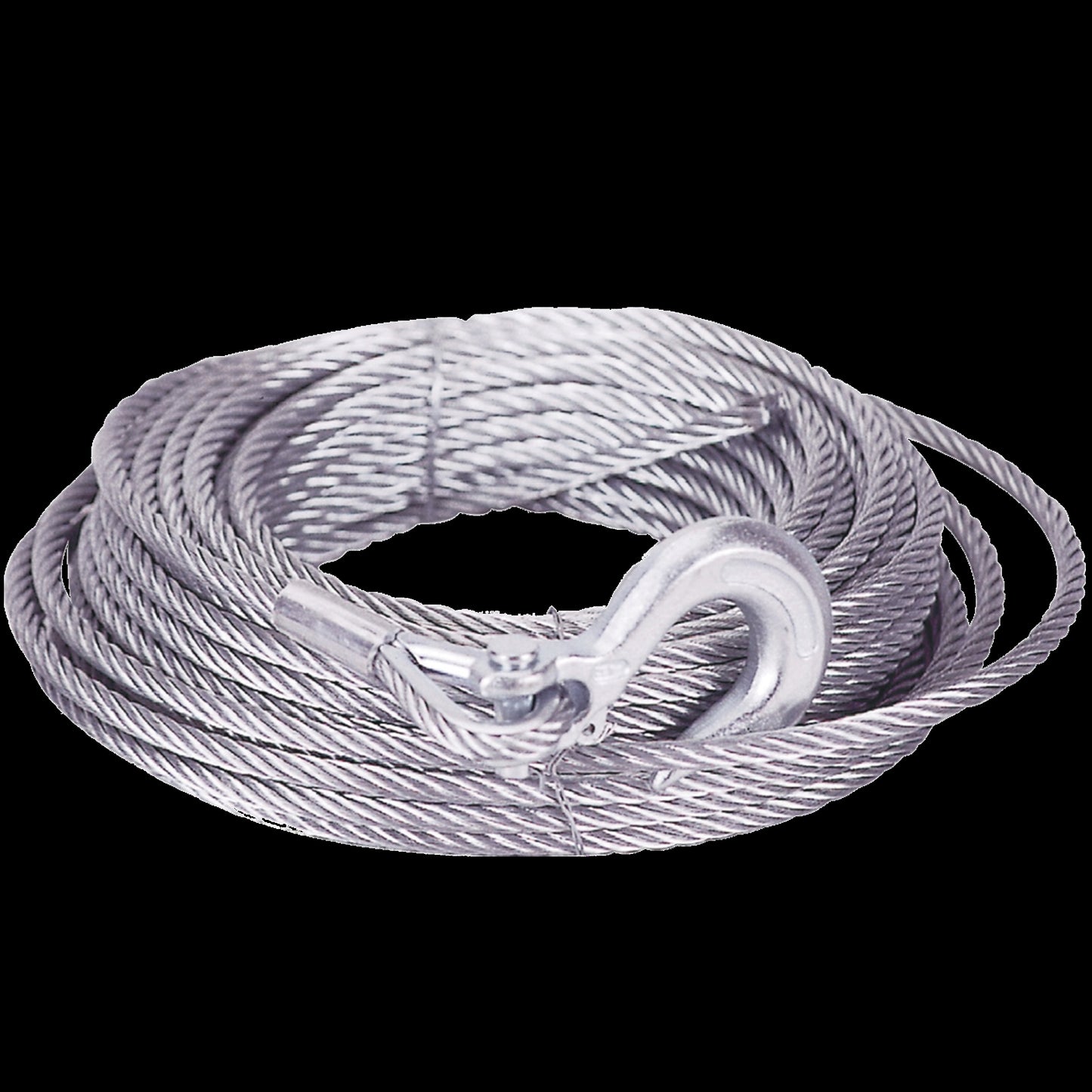 1/2 inch x 168 ft Steel Cable Kit with Hook Mile Marker