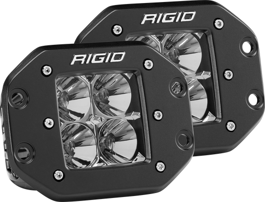 Flood Flush Mount Black Pair D-Series Pro RIGID Industries - Default Title