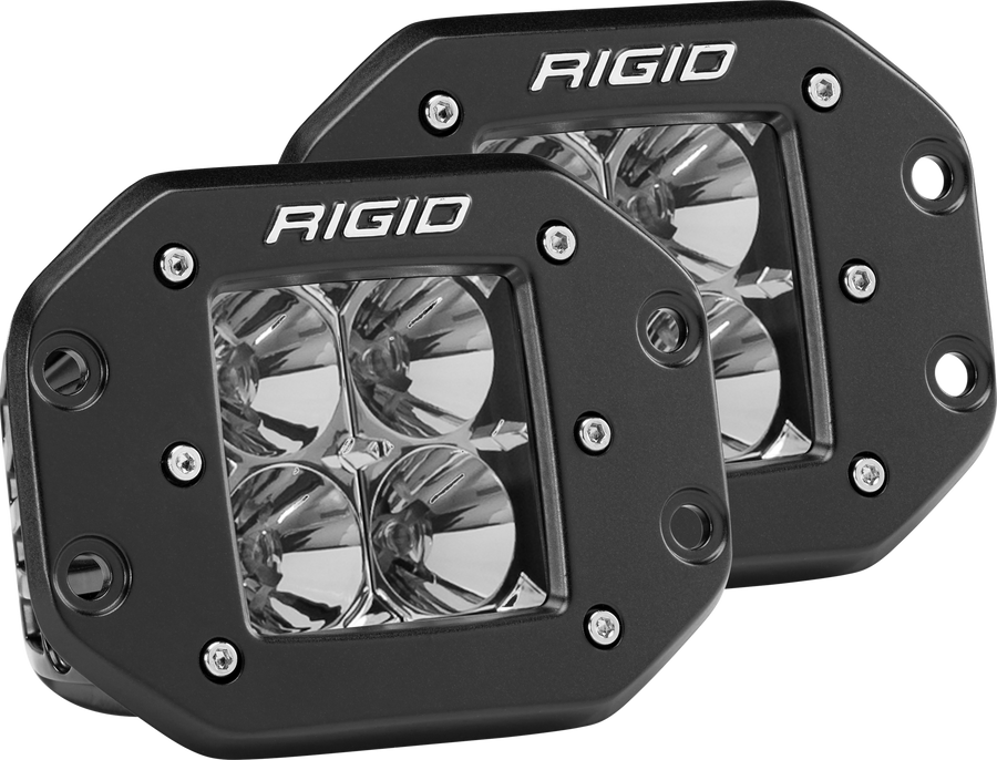 Flood Flush Mount Black Pair D-Series Pro RIGID Industries - Default Title