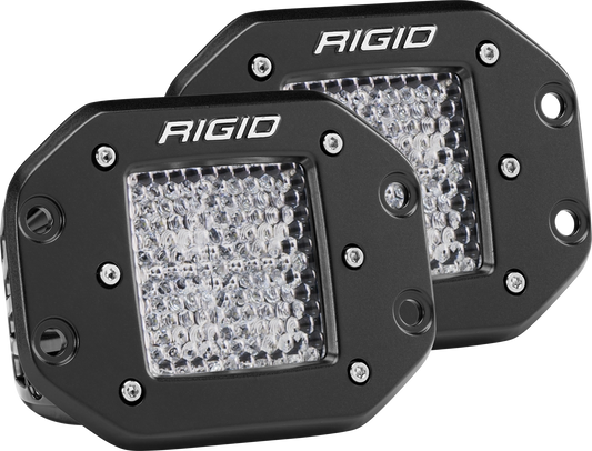 Diffused Flush Mount Black Pair D-Series Pro RIGID Industries - Default Title
