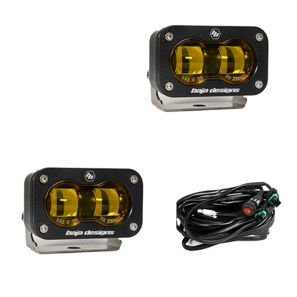 S2 SAE Pair LED Spot, Baja Amber Baja Designs - 237811