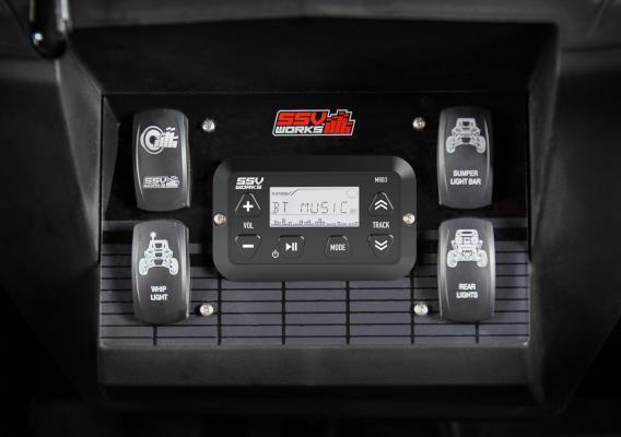SSV Works MRB3 Bluetooth Media Controller Dash Mounting Kit for Polaris RZR XP 1000