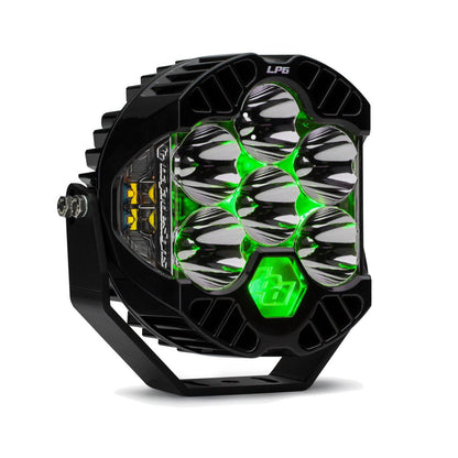 LP6 Pro LED Auxiliary Light Pod Light Pattern Driving/Combo Green Backlight Baja Designs - 270016