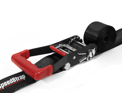 2 Inch x 10' Ratchet Tie Down w/ Twisted Snap Hooks and Axle Strap Combo SpeedStrap
