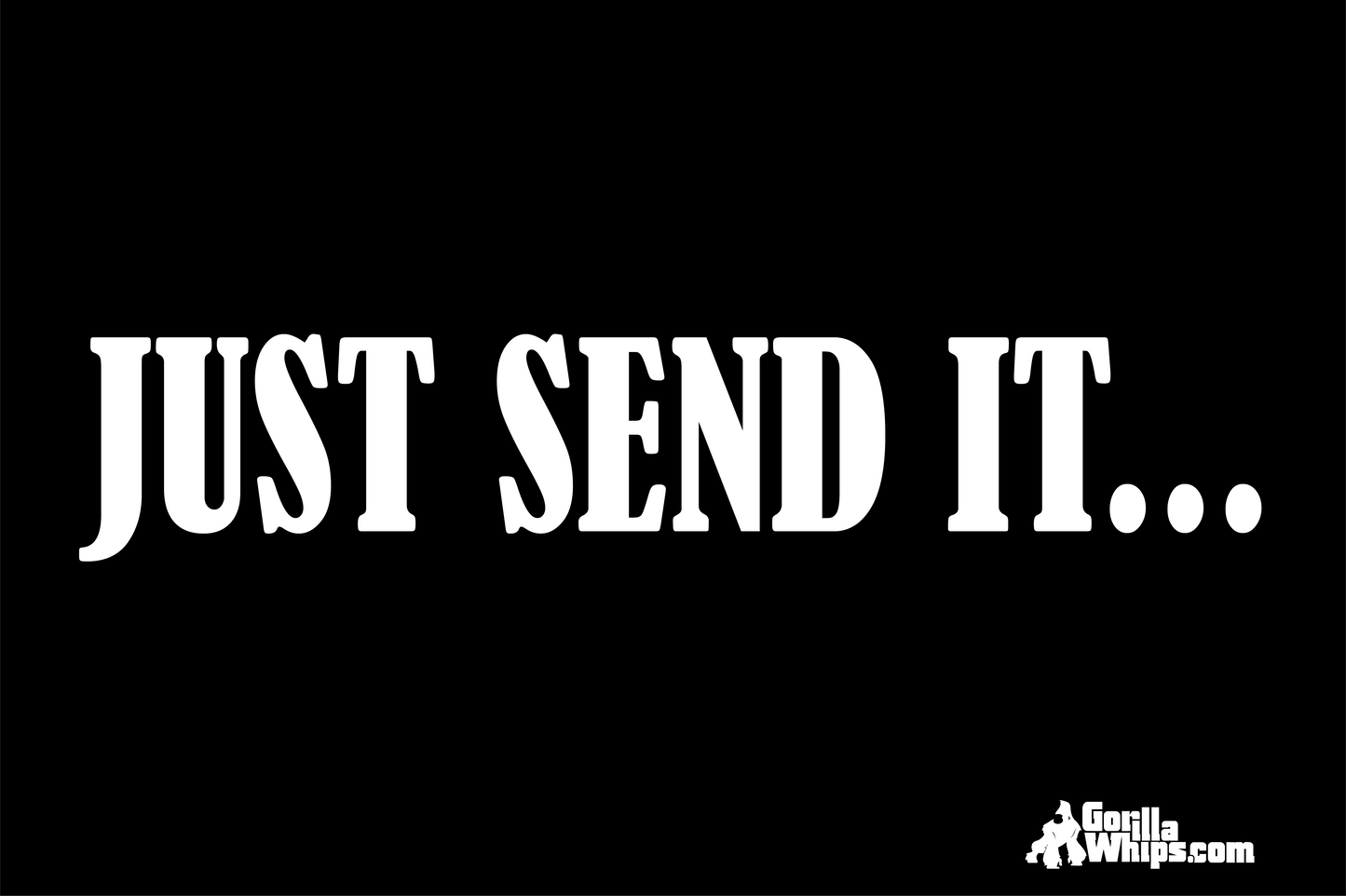 Just Send It Black 12x18 Grommet Whip Flag