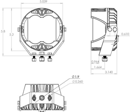 LP4 Pro LED Driving/Combo Baja Amber Lens Pair Baja Designs - 297813
