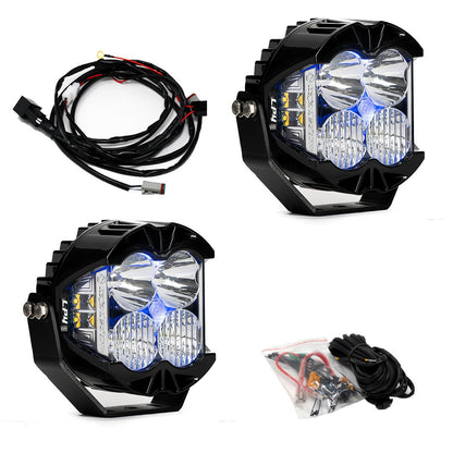 LP4 Pro LED Auxiliary Light Pod Pair Light Pattern Driving/Combo Blue Backlight Baja Designs - 297815