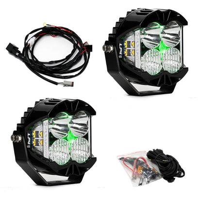 LP4 Pro LED Auxiliary Light Pod Pair Light Pattern Driving/Combo Green Backlight Baja Designs - 297816