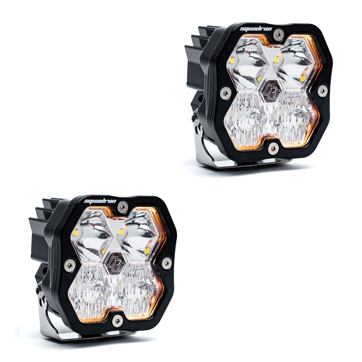 Baja Designs Squadron 2.0 Sport Black LED Auxiliary Light Pod Pair - Universal