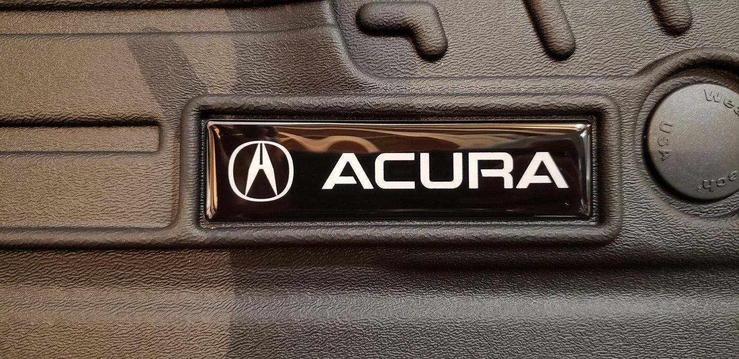 Acrylic Acura Emblem Inserts for Weathertech Floor Mats