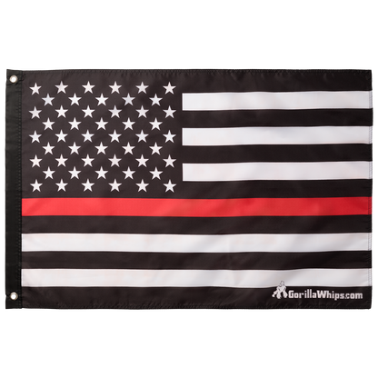 Thin Red Line American Flag 2x3 Grommet Whip Flag