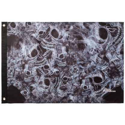 Smoke Skull 2x3 Grommet Whip Flag