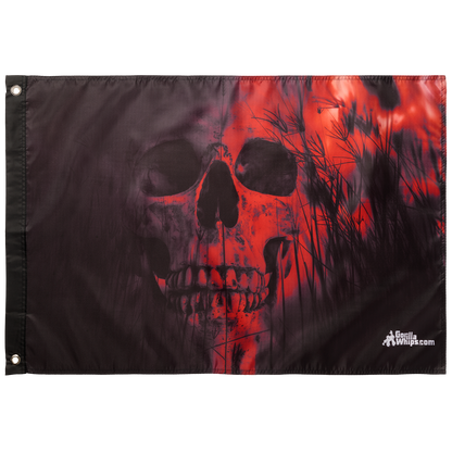 Red Skull 2x3 Grommet Whip Flag