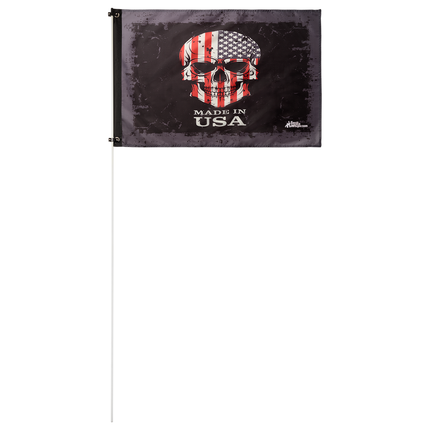 Made In USA Skull 2x3 Grommet Whip Flag