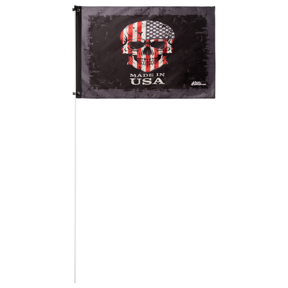 Made In USA Skull 2x3 Grommet Whip Flag