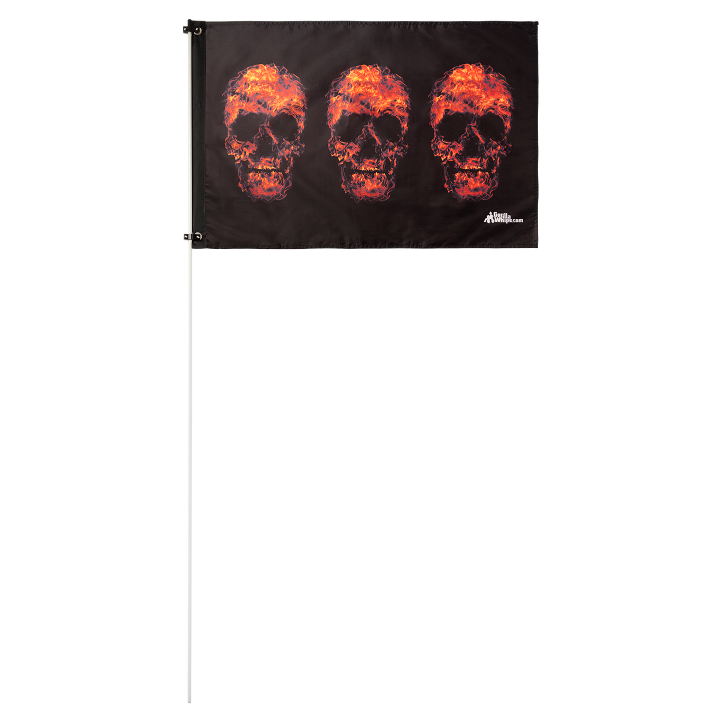 3 Skulls 2x3 Grommet Whip Flag