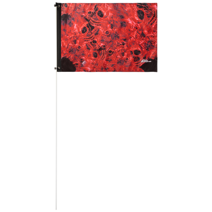 Smoke Skull Red 2x3 Grommet Whip Flag