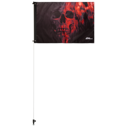 Red Skull 2x3 Grommet Whip Flag