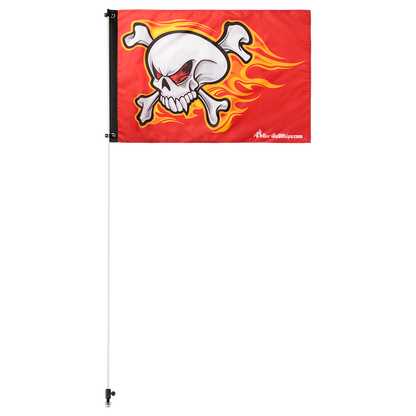 Flying Skull 2x3Grommet Whip Flag
