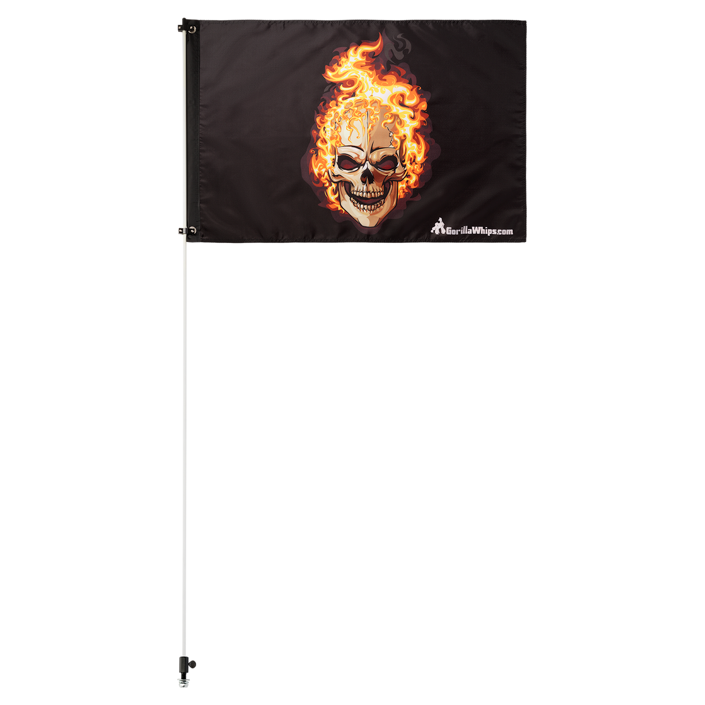 Flames Skull 2x3 Grommet Whip Flag