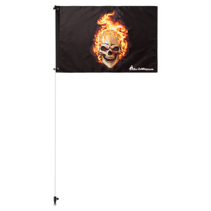 Flames Skull 2x3 Grommet Whip Flag