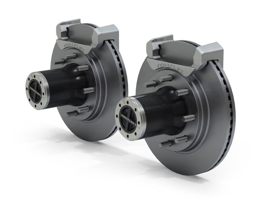 07-18 Wrangler JK Dana 30/44 Front Axle 8-Lug Locking Hub Conversion Kit w/ Vented Big Rotors TeraFlex