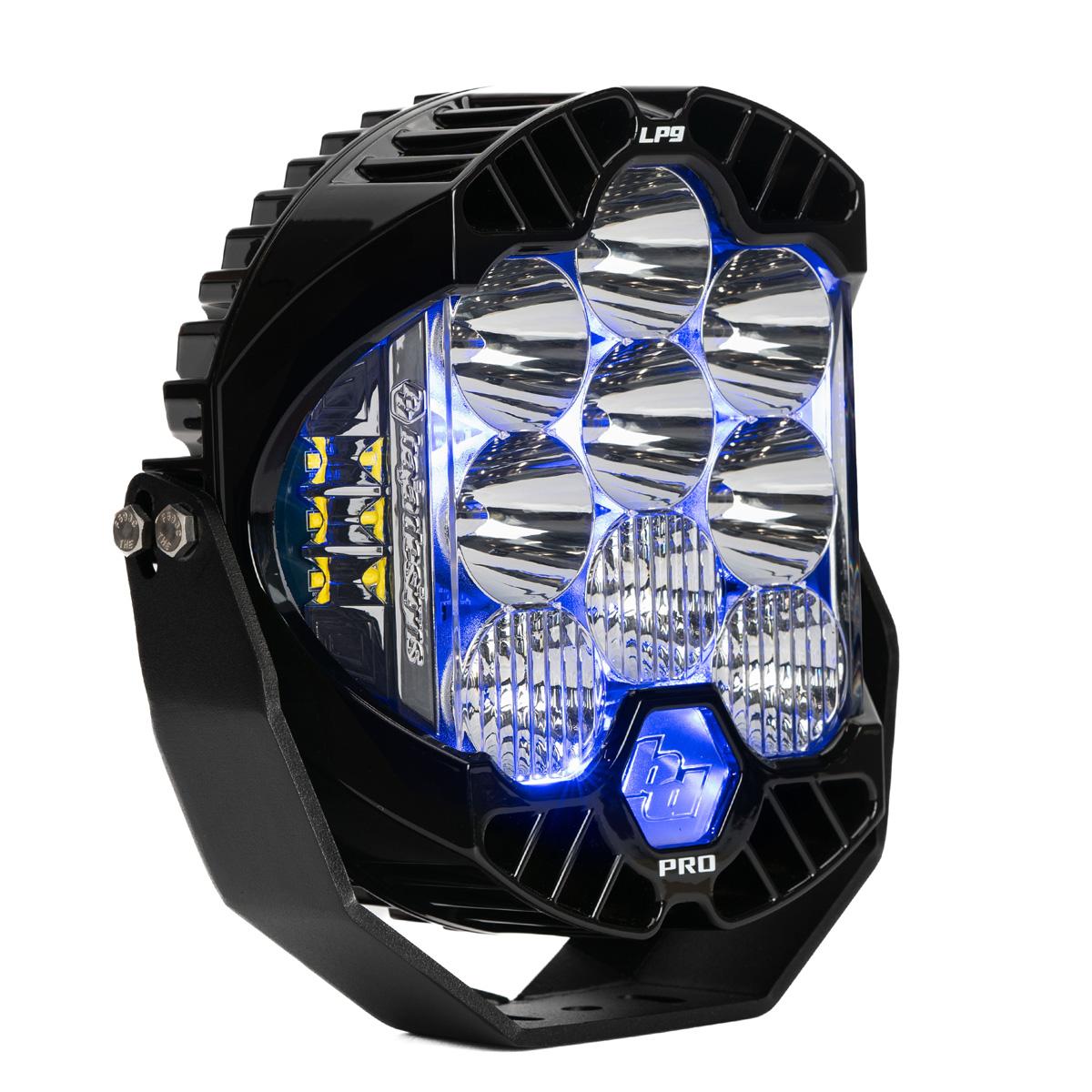 LP9 Pro LED Auxiliary Light Pod Light Pattern Driving/Combo Blue Backlight Baja Designs - 320015