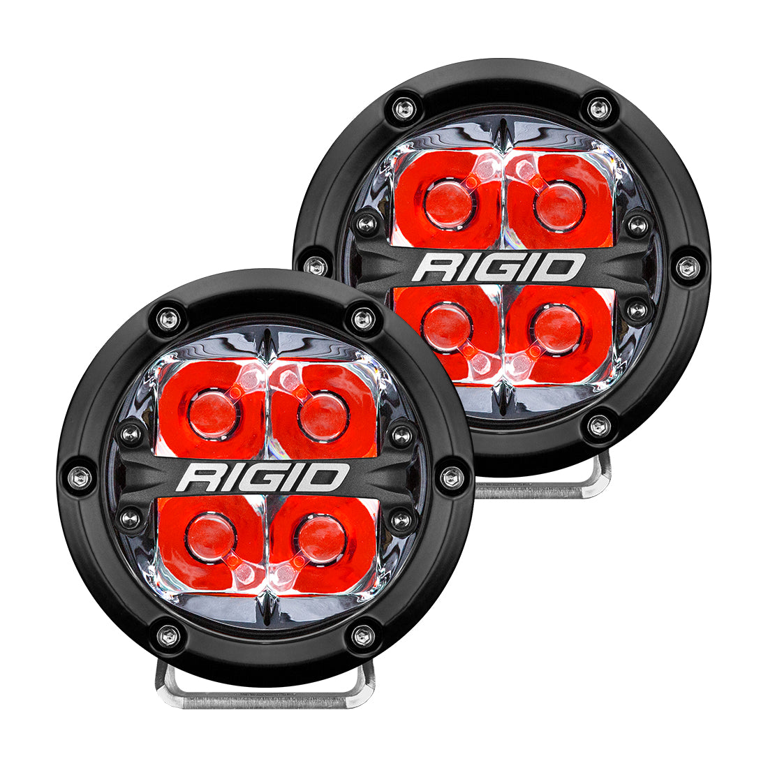 360-Series 4 Inch Led Off-Road Spot Beam Pair RIGID Industries - Spot / Red / 4.0 Inch / 360-Series