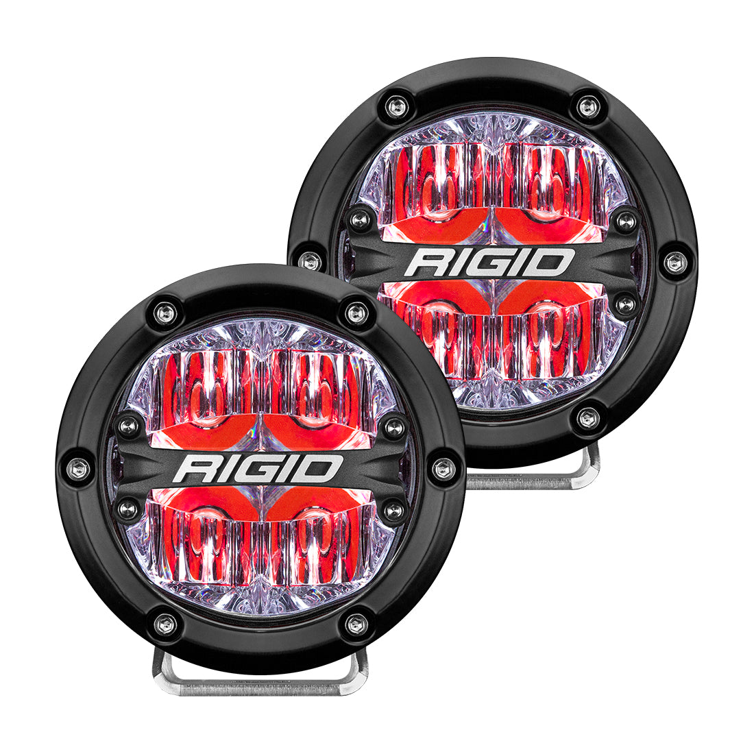 360-Series 4 Inch Led Off-Road Drive Beam Backlight Pair RIGID Industries - Driving / Red / 4.0 Inch / 360-Series