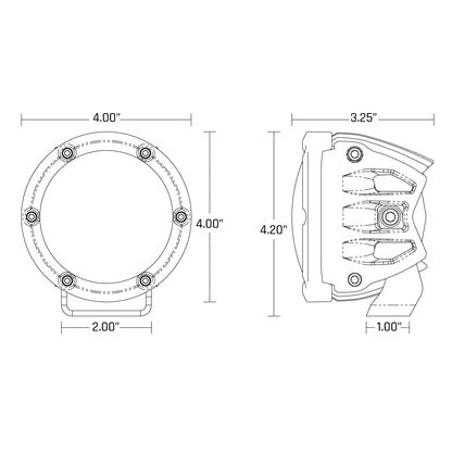 Rigid Industries 360-Series Pro SAE Fog Light Yellow Pair