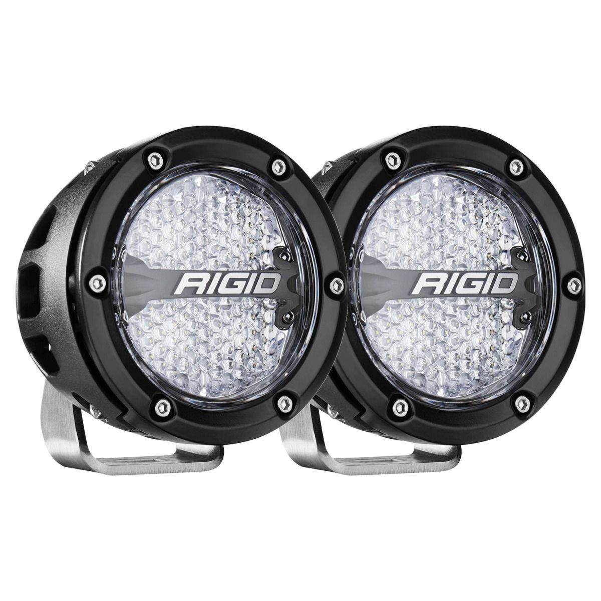 360-Series 4 Inch Off-Road Lamp Diffused Beam RGBW Backlight Set of 2 Rigid Industries - Default Title