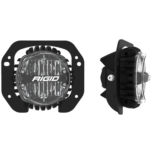 Jeep JL/Gladiator Bumper Fog Mount Kit For 18-20 Jeep JL Rubicon/Gladiator 1 Piece Plastic With 360-Series 4.0 Inch SAE Li - Fog / White / Black / Powdercoat / 4.0 Inch / 360-Series