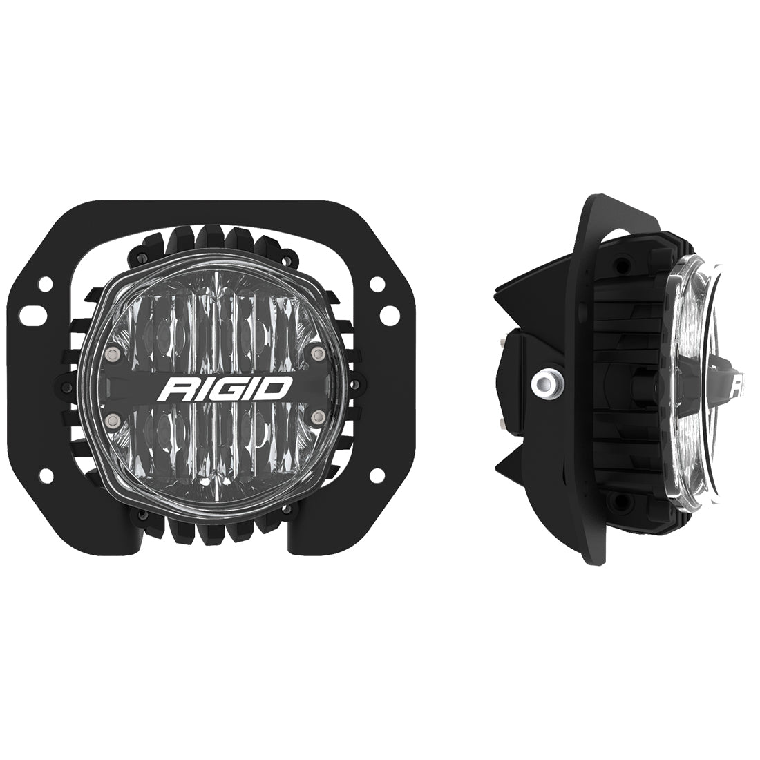 Rigid Industries Jeep JL/Gladiator Bumper Fog Mount Kit For 18-20 Jeep JL Rubicon/Gladiator 1 Piece Plastic With 360-Series SAE Li