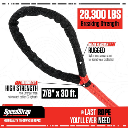 7/8 Inch Big Mama Kinetic Recovery Rope - 30 Foot