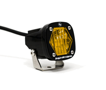 S1 Baja Amber Wide Cornering LED Light with Mounting Bracket Single Baja Designs - 380015