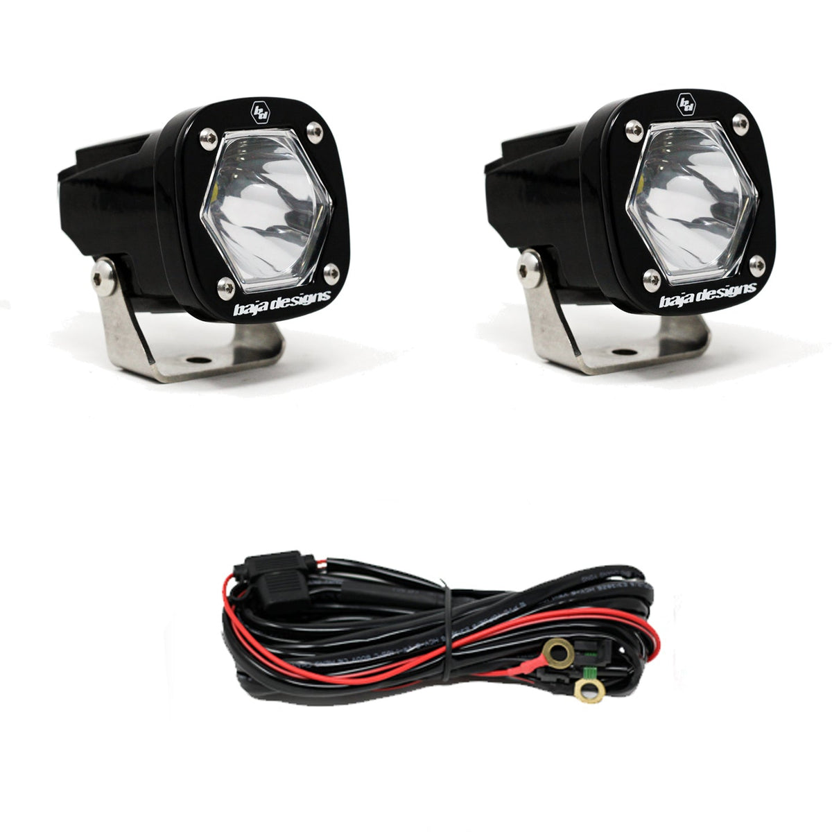 S1 Spot LED Light with Mounting Bracket Pair Baja Designs - 387801