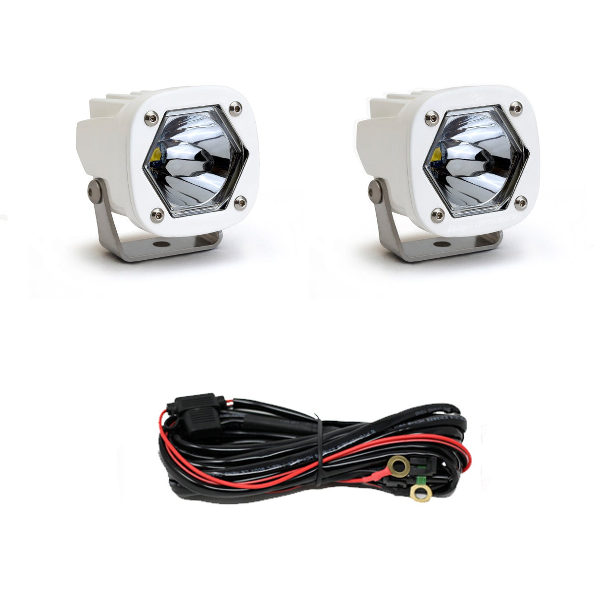 LED Light Pods SI Spot White Pair Baja Designs - 387801WT