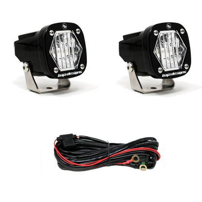 S1 Wide Cornering LED Light with Mounting Bracket Pair Baja Designs - 387805