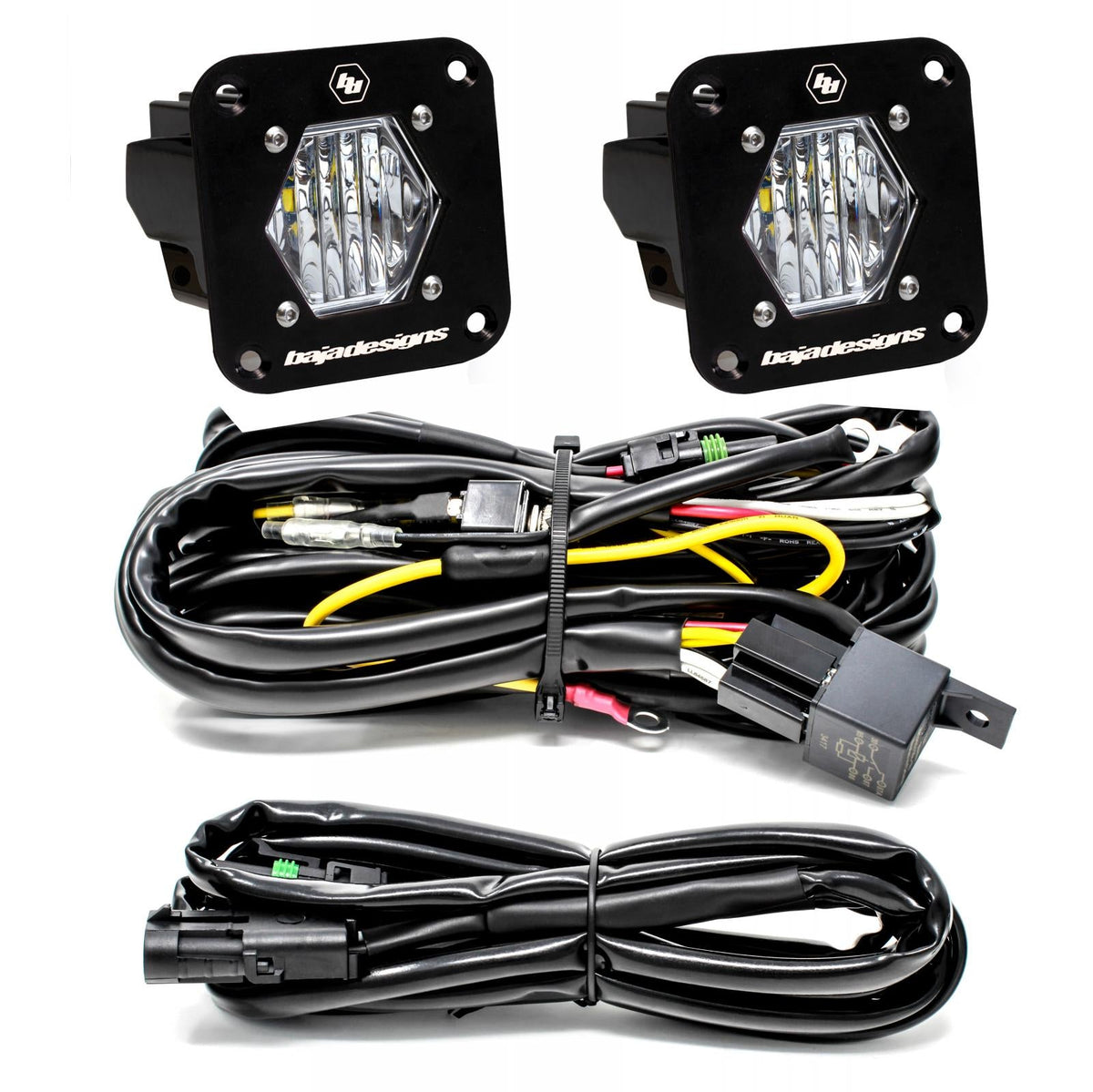 LED Light Pods S1 Pair Wide Cornering LED Flush Mount Backup Kit Baja Designs - 387808