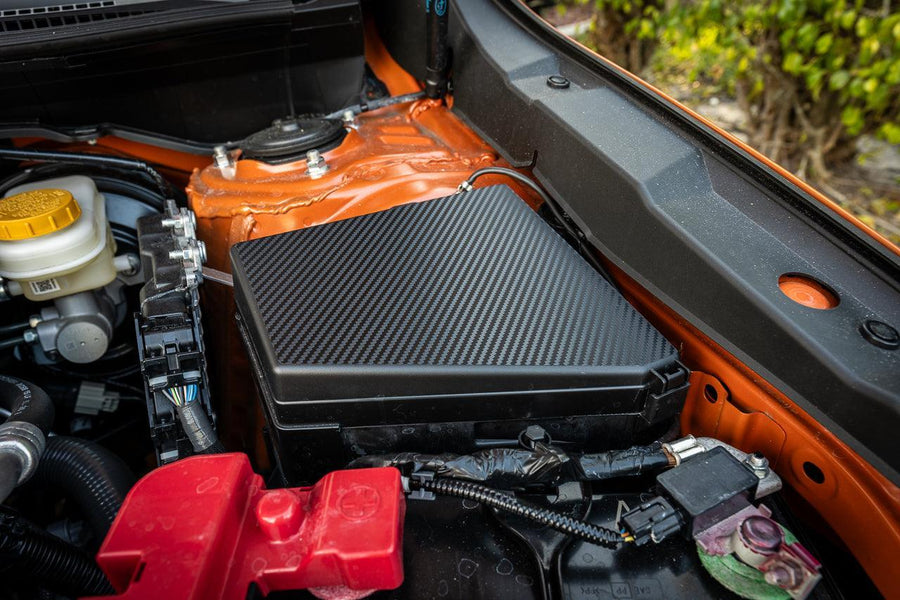 3D Carbon Fuse Box Cover Overlay - 2022+ Subaru WRX